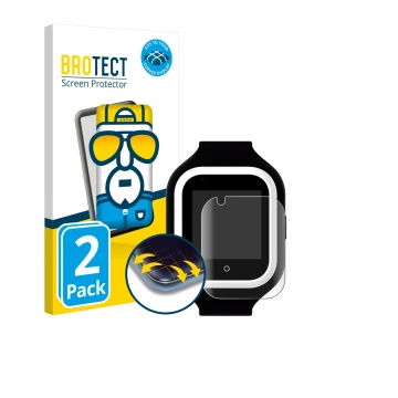 Parte frontal de un envase de producto con el logotipo de la marca BROTECT. Al lado se muestra el dispositivo SaveFamily Iconi