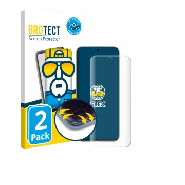 Parte frontal de un envase de producto con el logotipo de la marca BROTECT. Al lado se muestra el dispositivo Huawei Pura 70 P