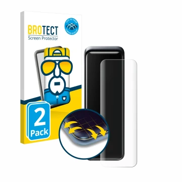 Parte frontal de un envase de producto con el logotipo de la marca BROTECT. Al lado se muestra el dispositivo Anker Prime 2765