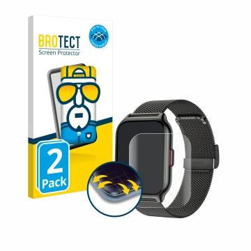 Parte frontal de un envase de producto con el logotipo de la marca BROTECT. Al lado se muestra el dispositivo Narcid P95 2