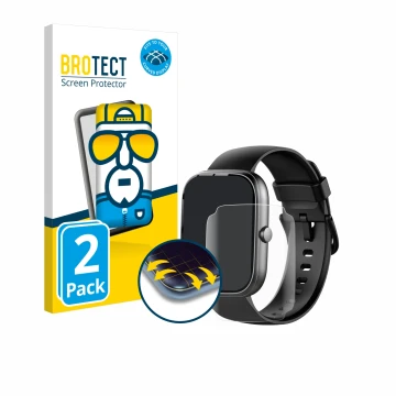 Parte frontal de un envase de producto con el logotipo de la marca BROTECT. Al lado se muestra el dispositivo Uaue T60 1.91