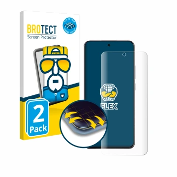 Parte frontal de un envase de producto con el logotipo de la marca BROTECT. Al lado se muestra el dispositivo Oppo Reno 12 Pro