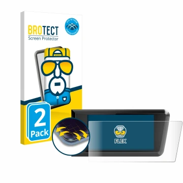 Parte frontal de un envase de producto con el logotipo de la marca BROTECT. Al lado se muestra el dispositivo Bosch Purion 400