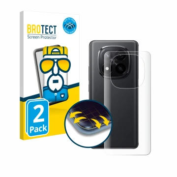 Parte frontal de un envase de producto con el logotipo de la marca BROTECT. Al lado se muestra el dispositivo Xiaomi Redmi Not