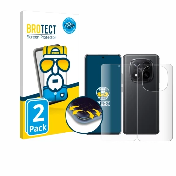 Parte frontal de un envase de producto con el logotipo de la marca BROTECT. Al lado se muestra el dispositivo Xiaomi Redmi Not