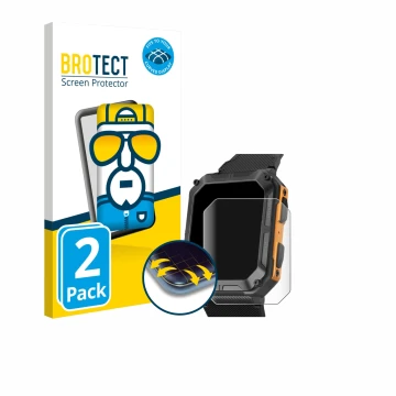 Parte frontal de un envase de producto con el logotipo de la marca BROTECT. Al lado se muestra el dispositivo Stahlgear Thor c