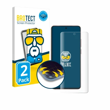 Parte frontal de un envase de producto con el logotipo de la marca BROTECT. Al lado se muestra el dispositivo realme GT 7 Pro 