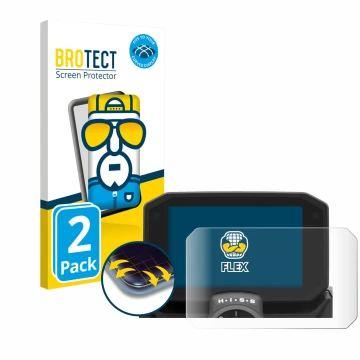 Parte frontal de un envase de producto con el logotipo de la marca BROTECT. Al lado se muestra el dispositivo Honda Hornet CB/