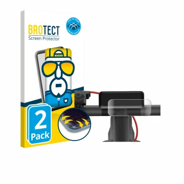 Parte frontal de un envase de producto con el logotipo de la marca BROTECT. Al lado se muestra el dispositivo Navee V50i Pro c