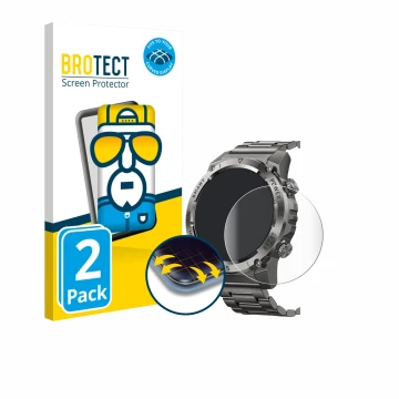 Parte frontal de un envase de producto con el logotipo de la marca BROTECT. Al lado se muestra el dispositivo Naixues 55G 1.46