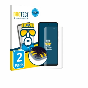 Parte frontal de un envase de producto con el logotipo de la marca BROTECT. Al lado se muestra el dispositivo Motorola Moto G5