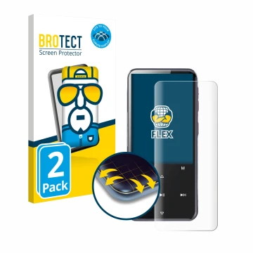 Parte frontal de un envase de producto con el logotipo de la marca BROTECT. Al lado se muestra el dispositivo AGPtek M3 con su