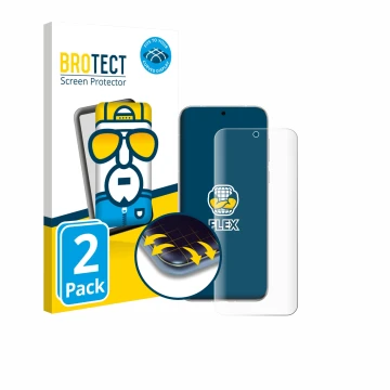 Parte frontal de un envase de producto con el logotipo de la marca BROTECT. Al lado se muestra el dispositivo Huawei Pura 80 U