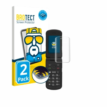 Parte frontal de un envase de producto con el logotipo de la marca BROTECT. Al lado se muestra el dispositivo AGM M10 con su p