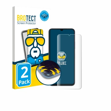 Parte frontal de un envase de producto con el logotipo de la marca BROTECT. Al lado se muestra el dispositivo Huawei Nova Y61 