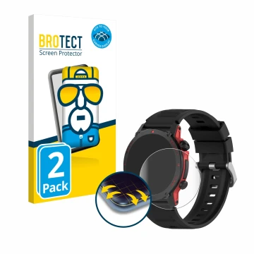 Parte frontal de un envase de producto con el logotipo de la marca BROTECT. Al lado se muestra el dispositivo Popglory S136 co