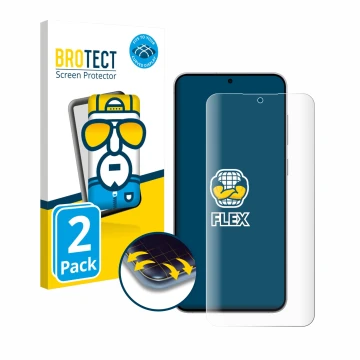 Parte frontal de un envase de producto con el logotipo de la marca BROTECT. Al lado se muestra el dispositivo Samsung Galaxy S