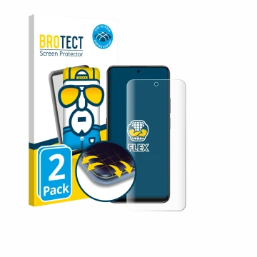 Parte frontal de un envase de producto con el logotipo de la marca BROTECT. Al lado se muestra el dispositivo Honor 400 Smart 