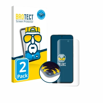 Parte frontal de un envase de producto con el logotipo de la marca BROTECT. Al lado se muestra el dispositivo Xiaomi 15T con s