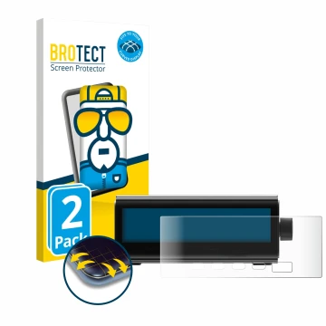 Parte frontal de un envase de producto con el logotipo de la marca BROTECT. Al lado se muestra el dispositivo EcoFlow RAPID Pr