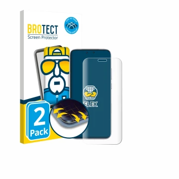 Parte frontal de un envase de producto con el logotipo de la marca BROTECT. Al lado se muestra el dispositivo Honor Magic 8 RS