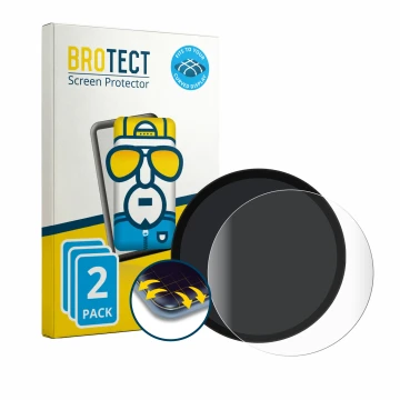 Parte frontal de un envase de producto con el logotipo de la marca BROTECT. Al lado se muestra el dispositivo Triumph Scramble