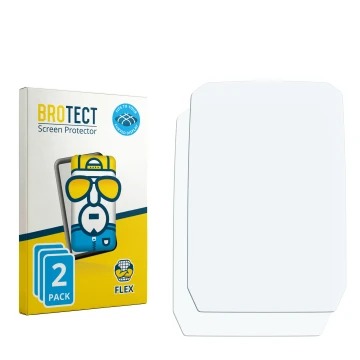 Parte frontal de un envase de producto con el logotipo de la marca BROTECT. Al lado está el protector de pantalla correspondie