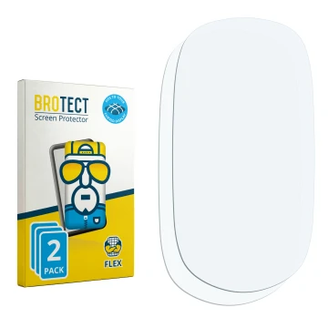 Parte frontal de un envase de producto con el logotipo de la marca BROTECT. Al lado está el protector de pantalla correspondie
