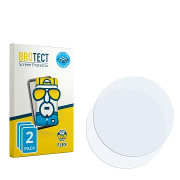 Parte frontal de un envase de producto con el logotipo de la marca BROTECT. Al lado está el protector de pantalla correspondie