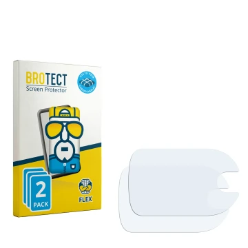 Parte frontal de un envase de producto con el logotipo de la marca BROTECT. Al lado está el protector de pantalla correspondie