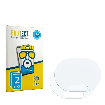 Parte frontal de un envase de producto con el logotipo de la marca BROTECT. Al lado está el protector de pantalla correspondie