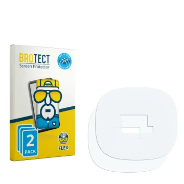 Parte frontal de un envase de producto con el logotipo de la marca BROTECT. Al lado está el protector de pantalla correspondie