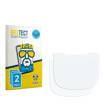 Parte frontal de un envase de producto con el logotipo de la marca BROTECT. Al lado está el protector de pantalla correspondie