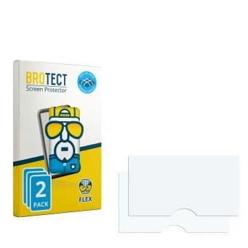 Parte frontal de un envase de producto con el logotipo de la marca BROTECT. Al lado está el protector de pantalla correspondie