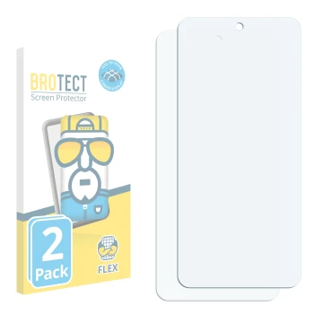 Parte frontal de un envase de producto con el logotipo de la marca BROTECT. Al lado está el protector de pantalla correspondie