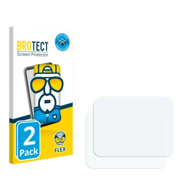 Parte frontal de un envase de producto con el logotipo de la marca BROTECT. Al lado está el protector de pantalla correspondie