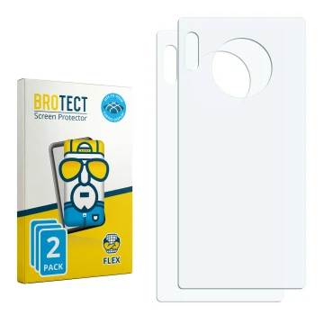 Parte frontal de un envase de producto con el logotipo de la marca BROTECT. Al lado está el protector de pantalla correspondie