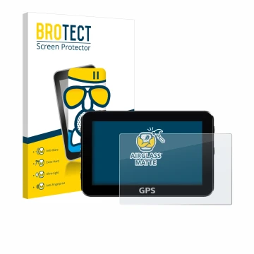 Parte frontal de un envase de producto con el logotipo de la marca BROTECT. Al lado se muestra el dispositivo con su protector