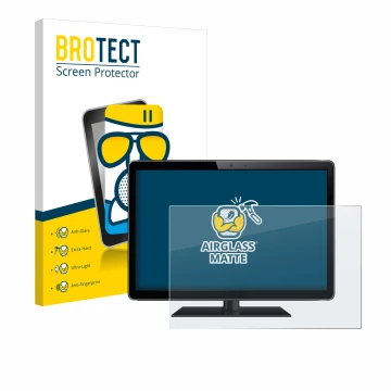 Parte frontal de un envase de producto con el logotipo de la marca BROTECT. Al lado se muestra el dispositivo con su protector