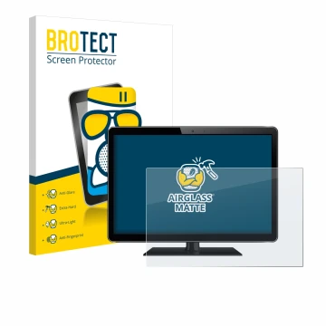Parte frontal de un envase de producto con el logotipo de la marca BROTECT. Al lado se muestra el dispositivo con su protector