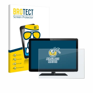 Parte frontal de un envase de producto con el logotipo de la marca BROTECT. Al lado se muestra el dispositivo con su protector