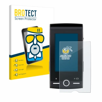 Parte frontal de un envase de producto con el logotipo de la marca BROTECT. Al lado se muestra el dispositivo Sigma ROX 12.0 S