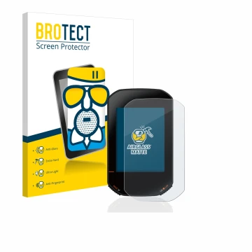 Parte frontal de un envase de producto con el logotipo de la marca BROTECT. Al lado se muestra el dispositivo Bryton Rider 420