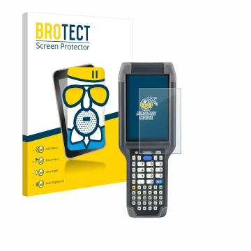 Parte frontal de un envase de producto con el logotipo de la marca BROTECT. Al lado se muestra el dispositivo Honeywell Dolphi