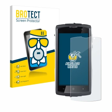 Parte frontal de un envase de producto con el logotipo de la marca BROTECT. Al lado se muestra el dispositivo GoClever Quantum