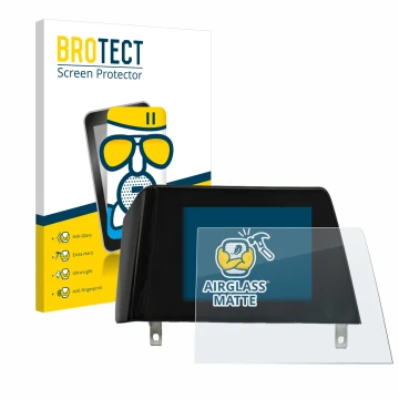 Parte frontal de un envase de producto con el logotipo de la marca BROTECT. Al lado se muestra el dispositivo BMW 3 G21 2020 I