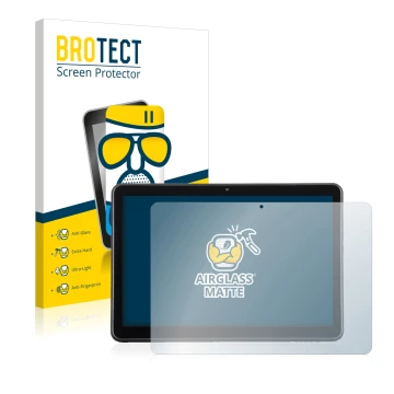 Parte frontal de un envase de producto con el logotipo de la marca BROTECT. Al lado se muestra el dispositivo Wortmann Terra P