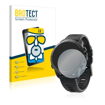 Parte frontal de un envase de producto con el logotipo de la marca BROTECT. Al lado se muestra el dispositivo Wahoo Elemnt Riv