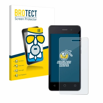 Parte frontal de un envase de producto con el logotipo de la marca BROTECT. Al lado se muestra el dispositivo Omnipod Dash con