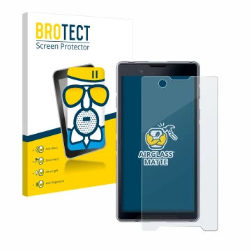 Parte frontal de un envase de producto con el logotipo de la marca BROTECT. Al lado se muestra el dispositivo Bittium Tough Mo